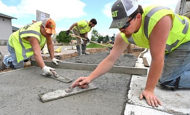 boston concrete team working