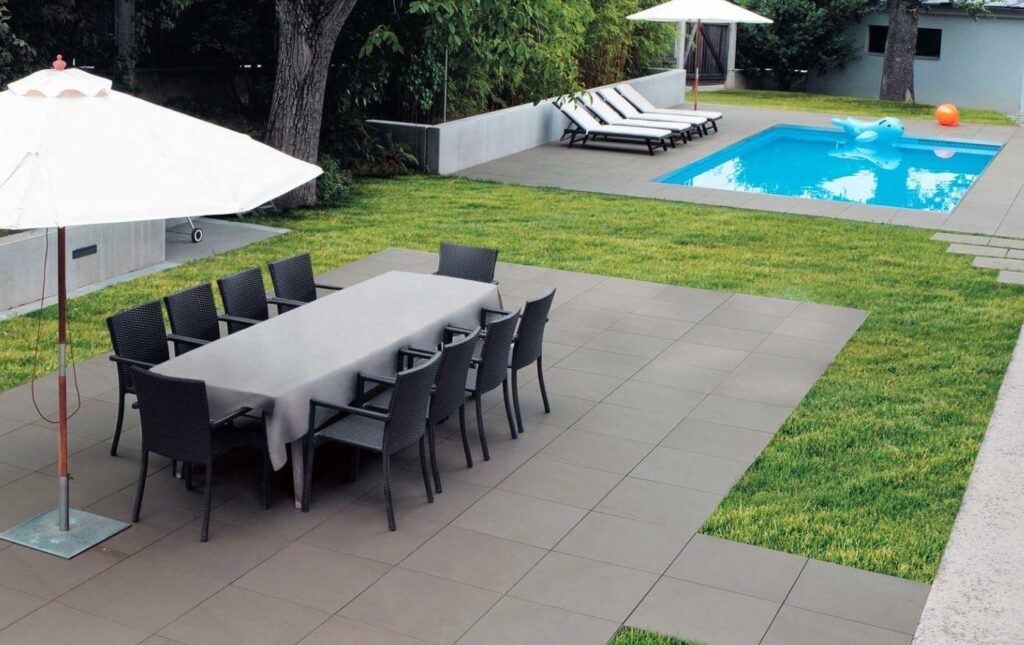 concrete patio garden