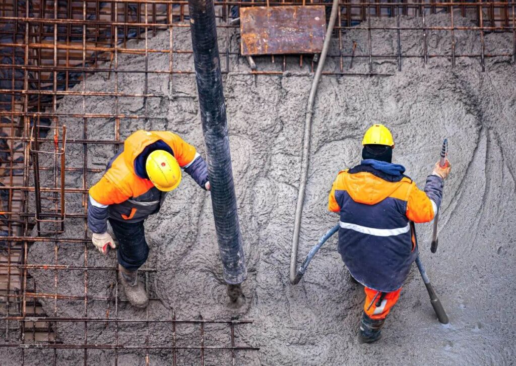 slab work concrete team